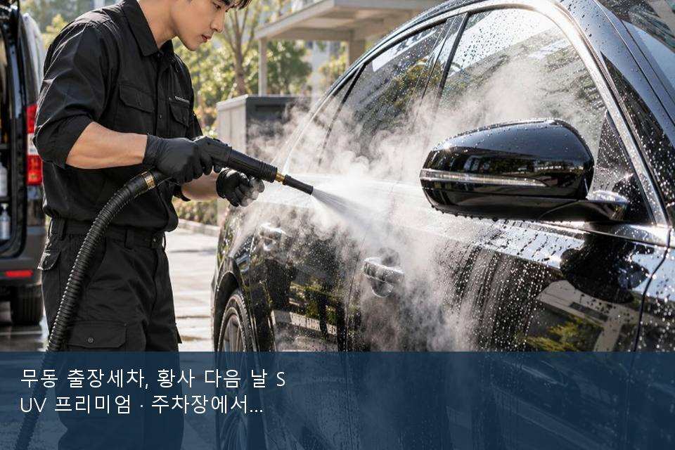 무동 출장세차, 황사 다음 날 SUV 프리미엄 · 주차장에서 부른 날