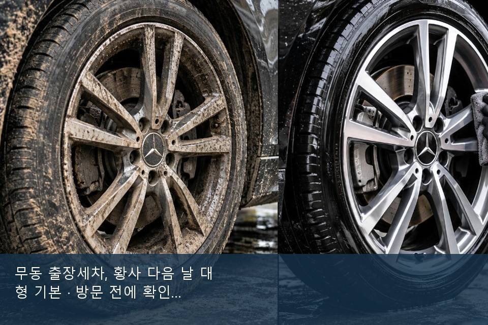 무동 출장세차, 황사 다음 날 대형 기본 · 방문 전에 확인한 것